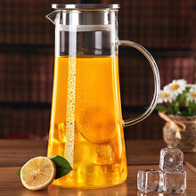 耐高温玻璃冷水壶家用凉水壶耐热玻璃壶大容量北欧果汁壶L02