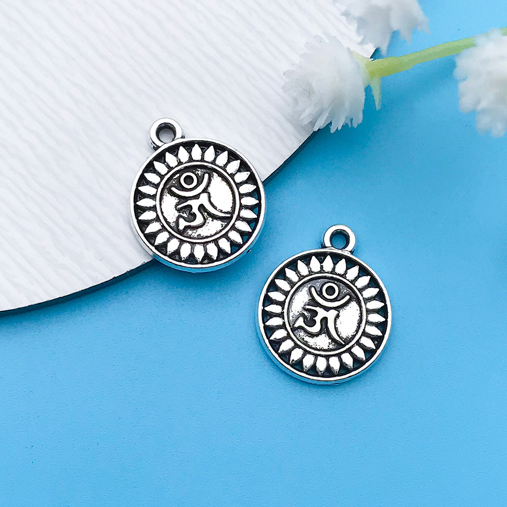 1 고대 실버 요가 기호 12x15.5mm-9325-1g