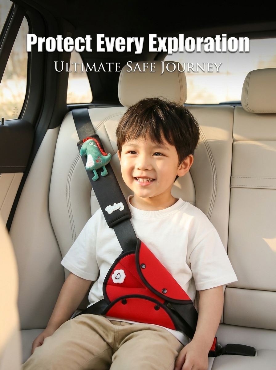 Car Seatbelt Shoulder Pad, Children's Anti-Neck Strangulation Protective Cover, Cartoon Car Seatbelt Belly Protector, Cross-Border Hot Item