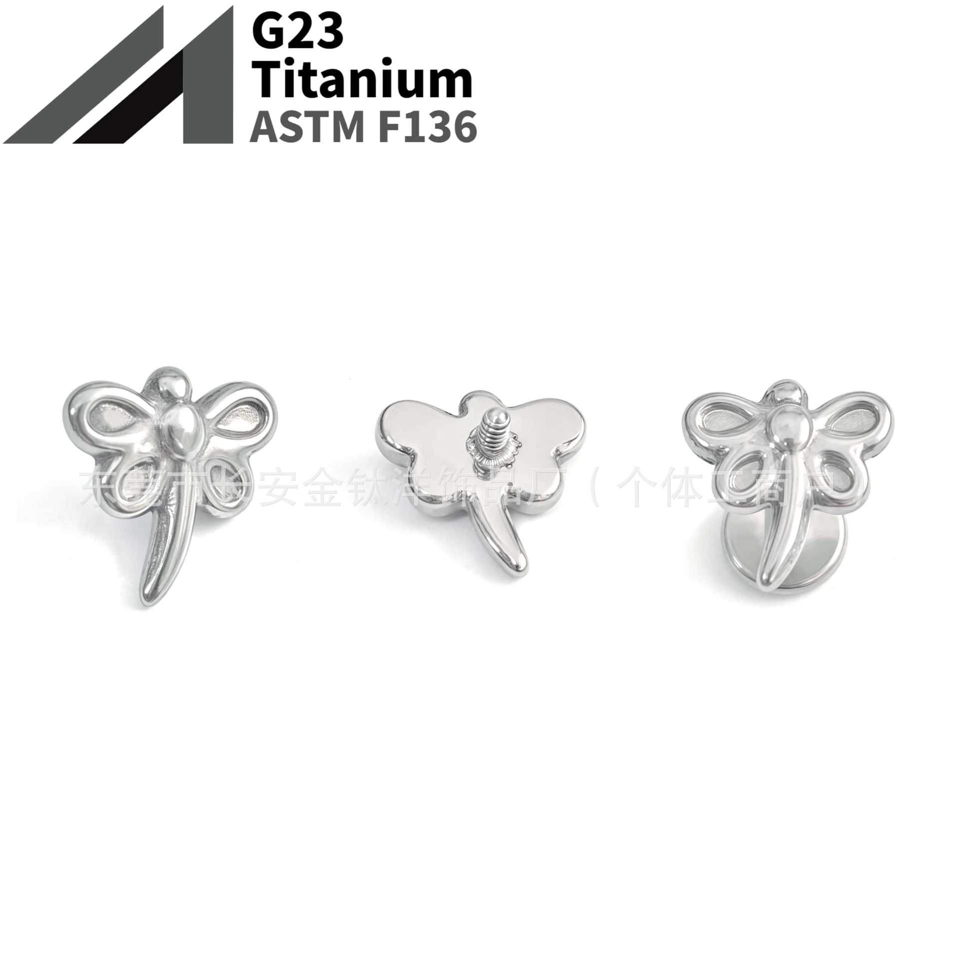 16G labret stud size and finish detail