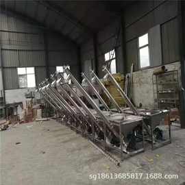 管式粮食提升机图片 不锈钢物料上料机 电动蛟龙螺旋提升机