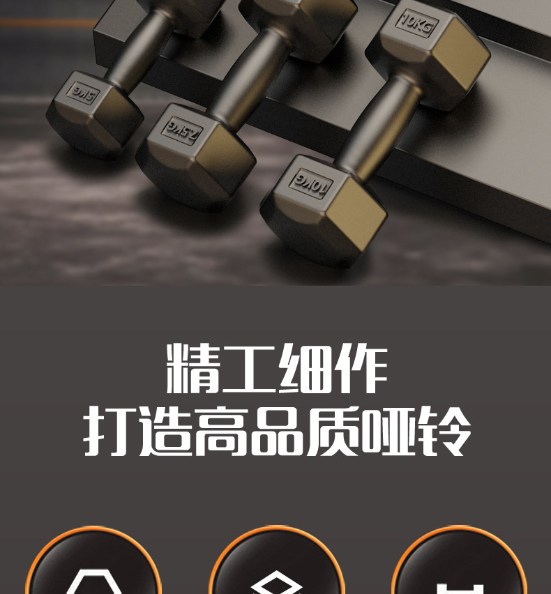 Hexagonal Dumbbell Set for Men Women Home Fitness Equipment Kettlebell Arm Muscle Training Pair Hex Rubber Coated Dumbbells Combo