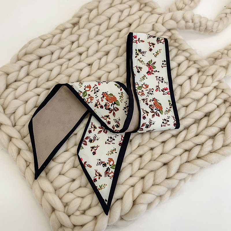 Estilo francés Internet celebridad bufanda banda para el cabello Niñas vintage pajarita banda para el cabello largo Corea del Sur ins cuerda para el cabello accesorios para el cabello