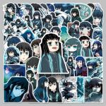 50张时透无一郎贴纸鬼灭之刃动漫人物日漫防水装饰电脑保温杯贴纸