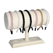 绒布头箍架子家用发箍展示架儿童头饰收纳架发卡头花夹首饰架公主