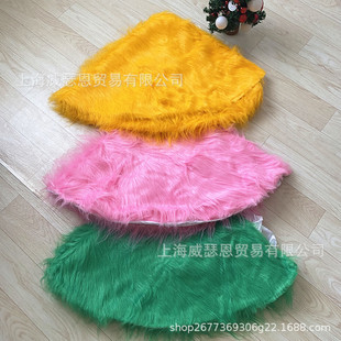 New plush tree skirt plush Christmas tree skirt available in various colors