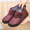 2022 winter Plush thickening Middle and old age Mom shoes Cotton-padded shoes soft sole comfortable keep warm grandma Snow boots Cotton boots