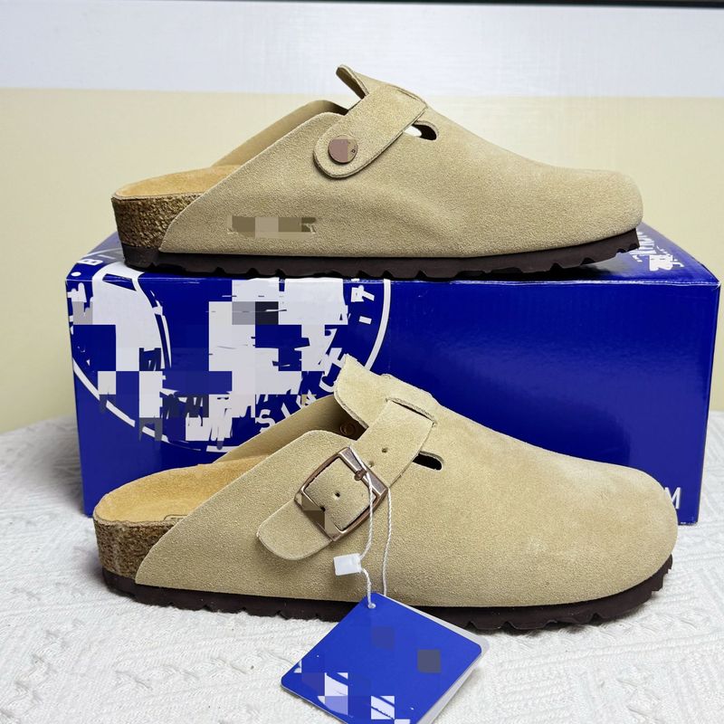 BK 本革夏厚底スリッパ Sangpo Birkenstock 女性用コルクピュアオリジナル Birkenstock ハーフスリッパインナー高さつま先スリッパ|undefined