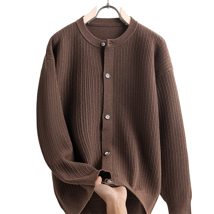 Cardigan de punto de hombre otoño y invierno estilo coreano suéter de moda chaqueta hombre casual suéter de punto universal