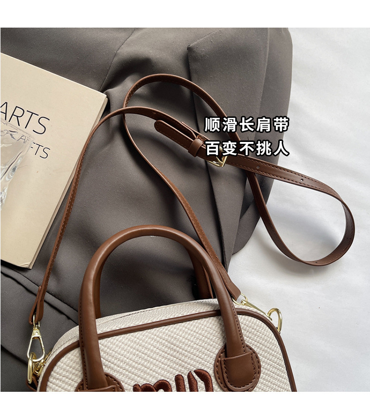 Women's bag 2025 Summer New style trendy and stylish small square bag, Boston retro hand-held pillow bag, single-shoulder crossbody bag Specification drawing