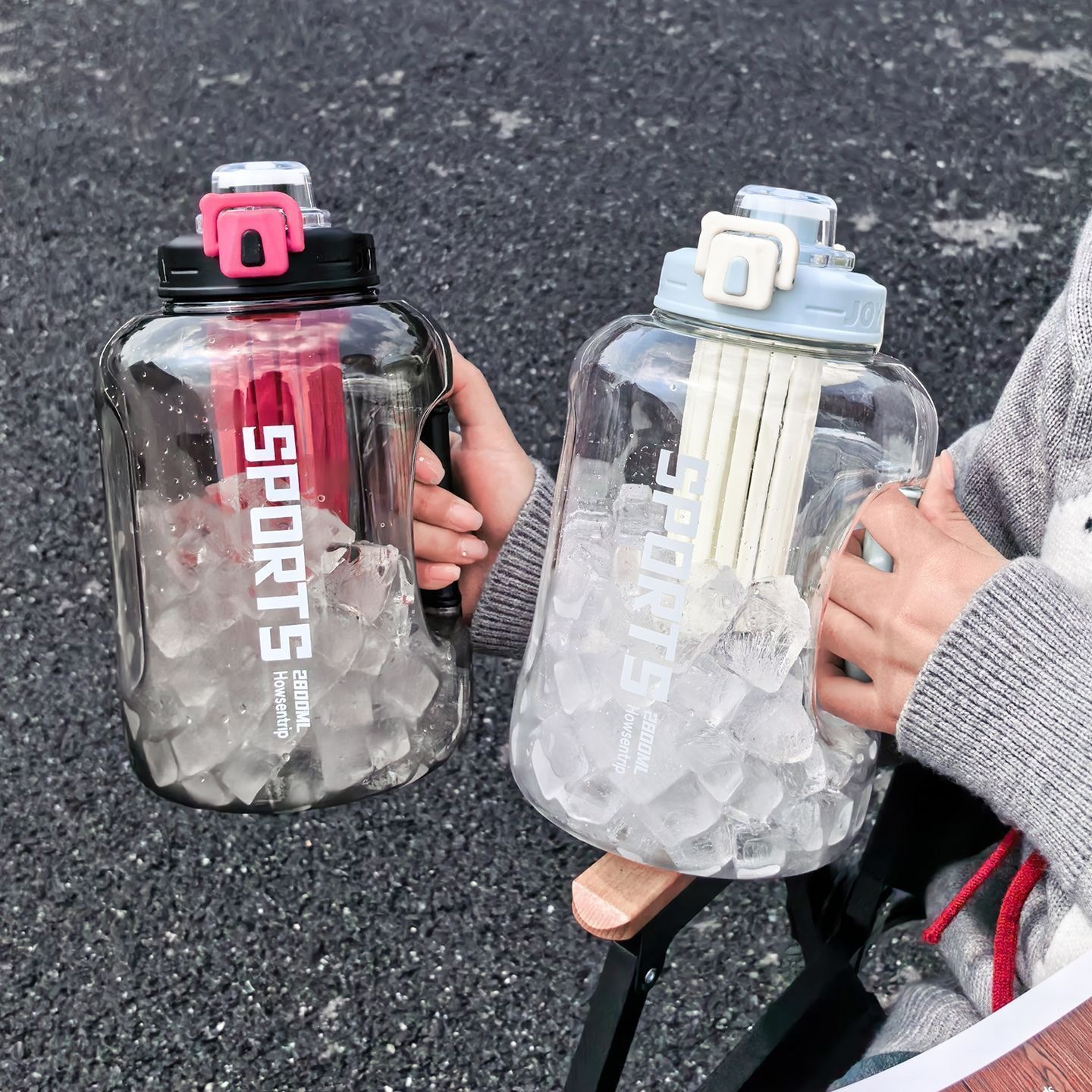Large Capacity Water Bottle for Men, Suitable for Sports and Fitness, High-Temperature Resistant Outdoor Water Jug