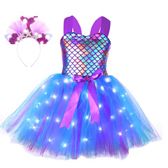 LED export lighting dress Amazon cross-border mermaid TUTU dress princess dress