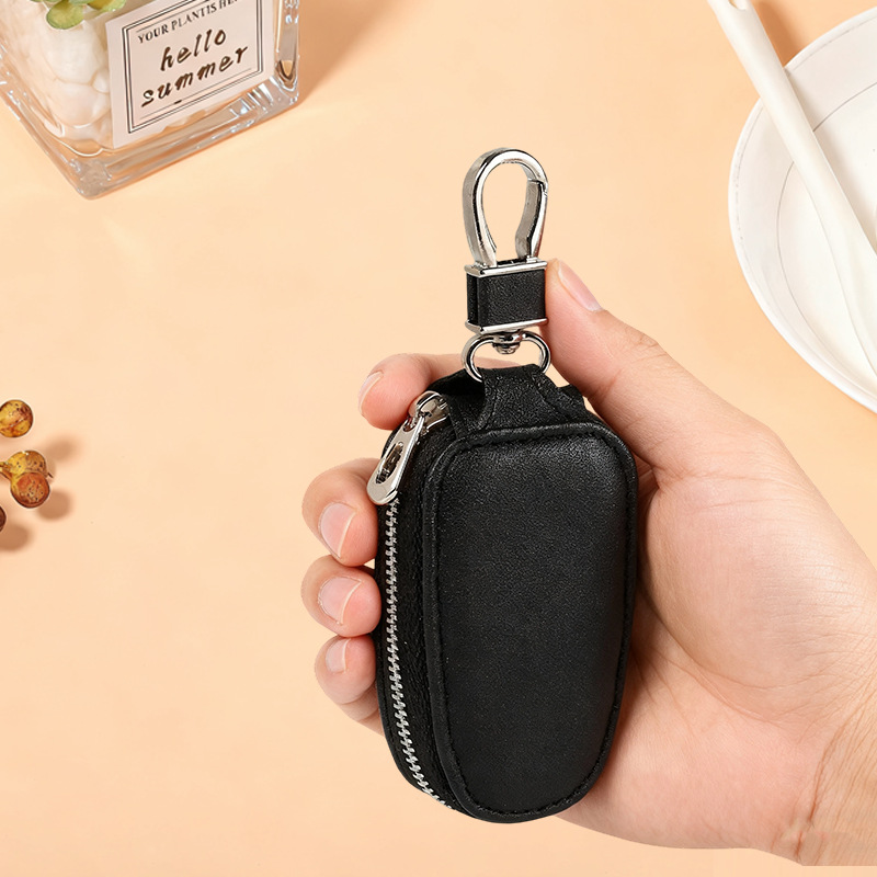 Multifunctional Car Key Case Pu Leather Universal Car Key Protective Cover Storage Bag Zipper Bag Wholesale Jianxiao