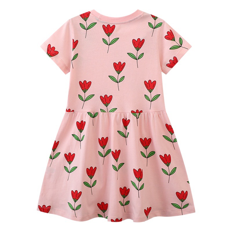 Falda infantil Jumping Meters, novedad de verano 2026, ropa infantil europea y americana, vestido de punto bonito para niñas