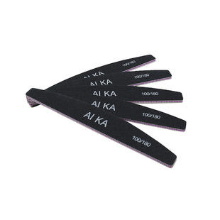 New High-quality Sandpaper Half-moon Tooth Flower Core Black Sand File Washable Sandpaper File Beauty Nail File Manicure Tool