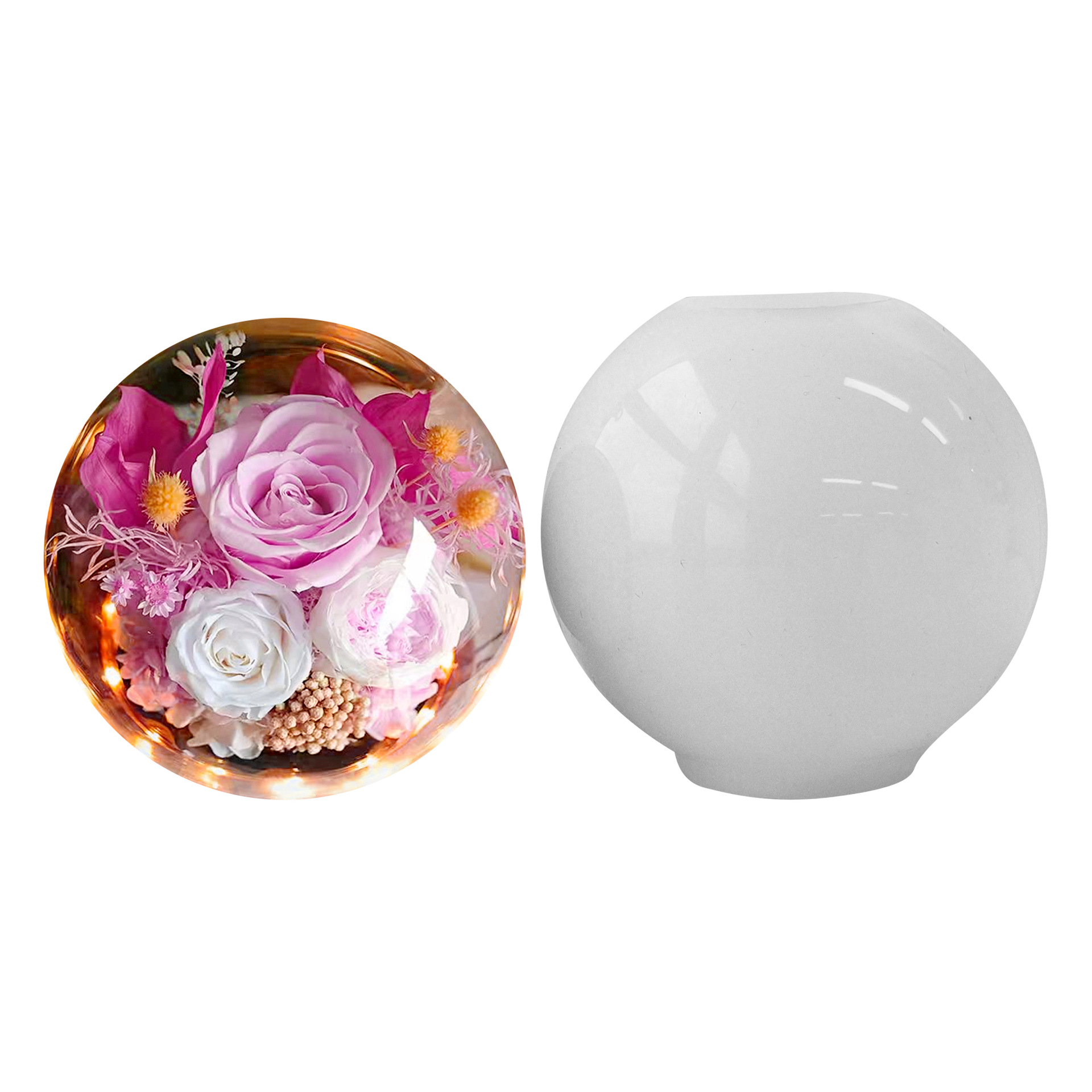 Jiahui Mei cristal goteo esfera adornos molde de silicona esfera estereosfera estrella esfera molde al por mayor