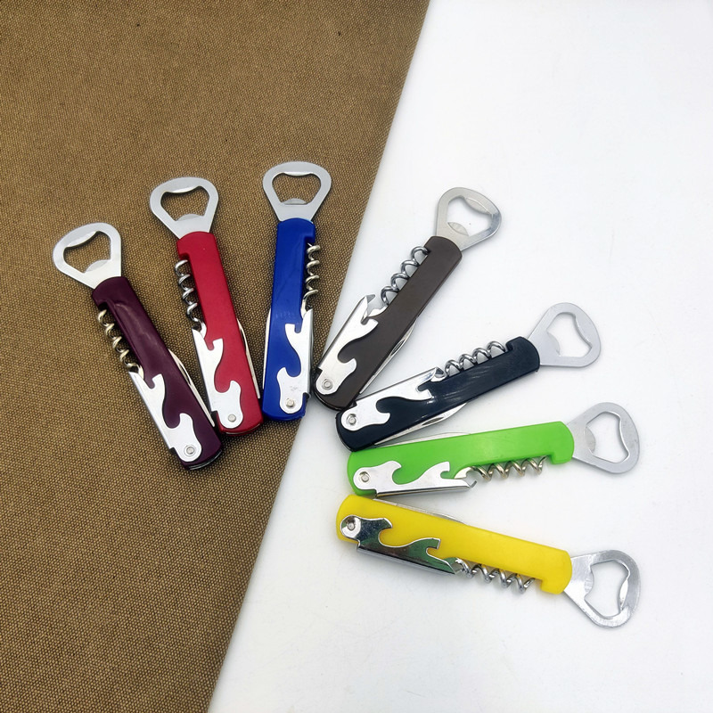 二合一開瓶器紅酒啤酒便攜小刀摺疊開罐器汽水抽多用紅酒開瓶器