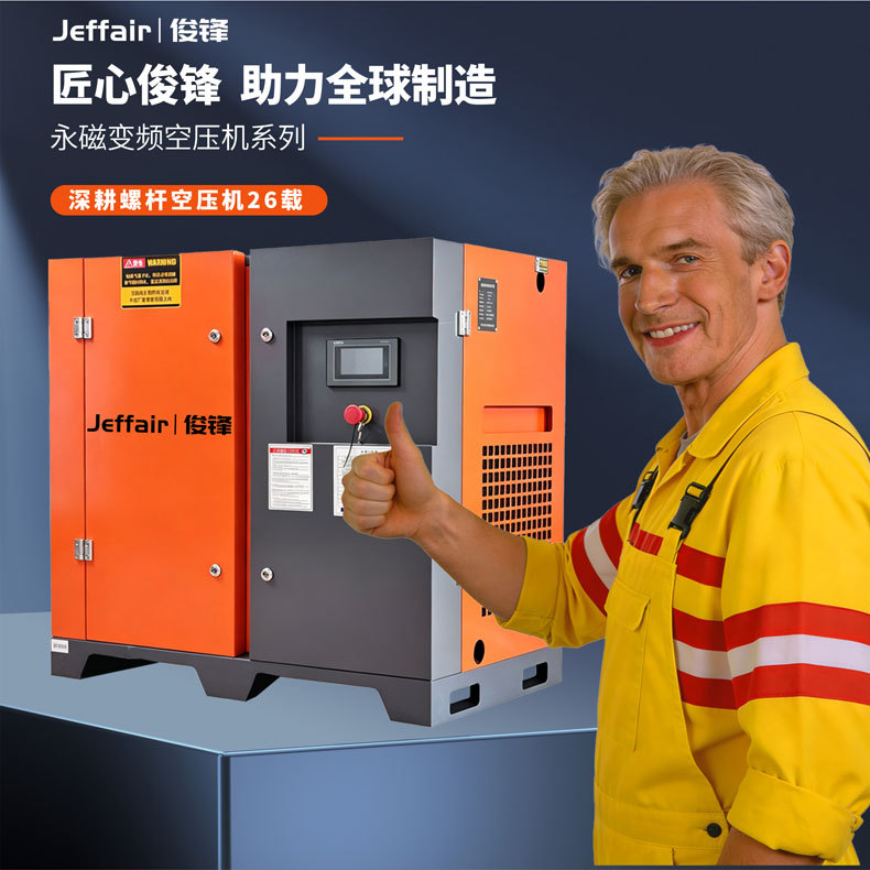 Junfeng Bowes Huichuan 7.5Kw Permanent Magnet Variable Frequency Screw Air Compressor Industrial-Grade Silent Energy-Saving Air Compressor