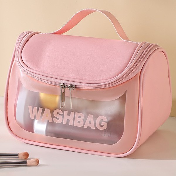 TikTok hit product: PVC simple transparent makeup bag, waterproof portable cosmetic and daily necessities travel storage bag