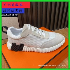 欧洲站男款鞋夏季时尚休闲鞋2025新款真皮系带网面透气板鞋高级感