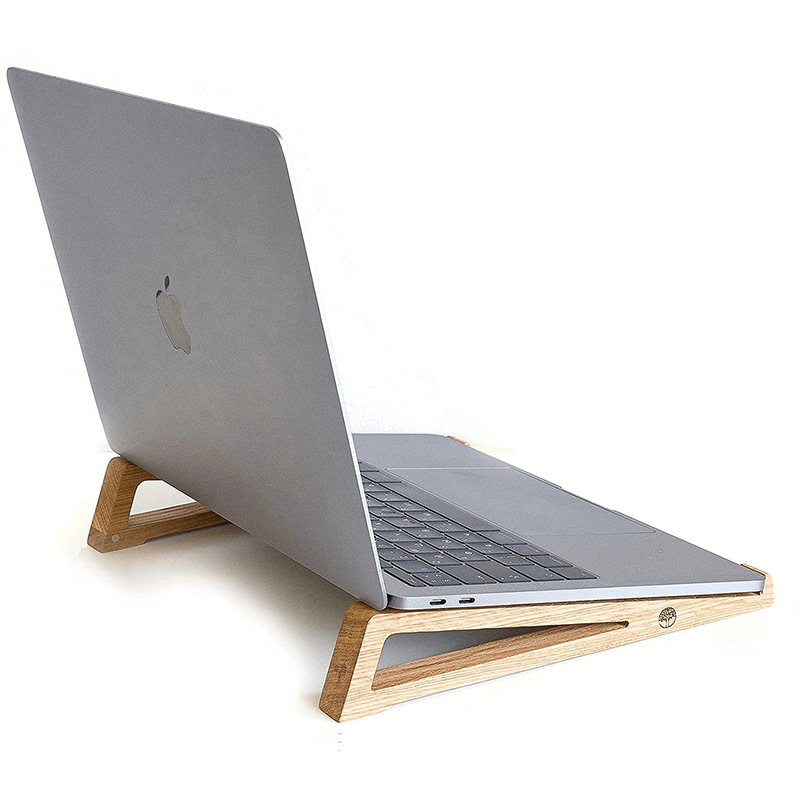 榉木 桌面ins悬空竖立式便携散热木质增高架笔记本电脑支架托架子