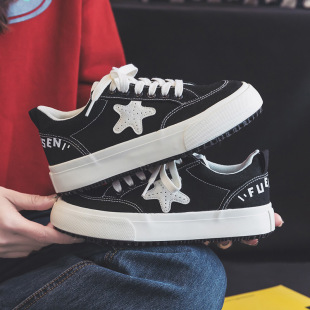 Ins Trendy Korean Canvas Shoes for Women 2025 Spring New Student Running Casual Shoes Sneakers Popular Street Shooting H983