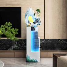 新中式客厅玄关高端喷泉假山风水景观车流水摆件循环水招财落地