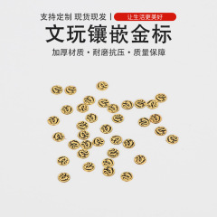 耐圧性と耐摩耗性に優れた、金銀ラベル付きの厚みのある装飾ビーズ、DIYジュエリービーズアクセサリー