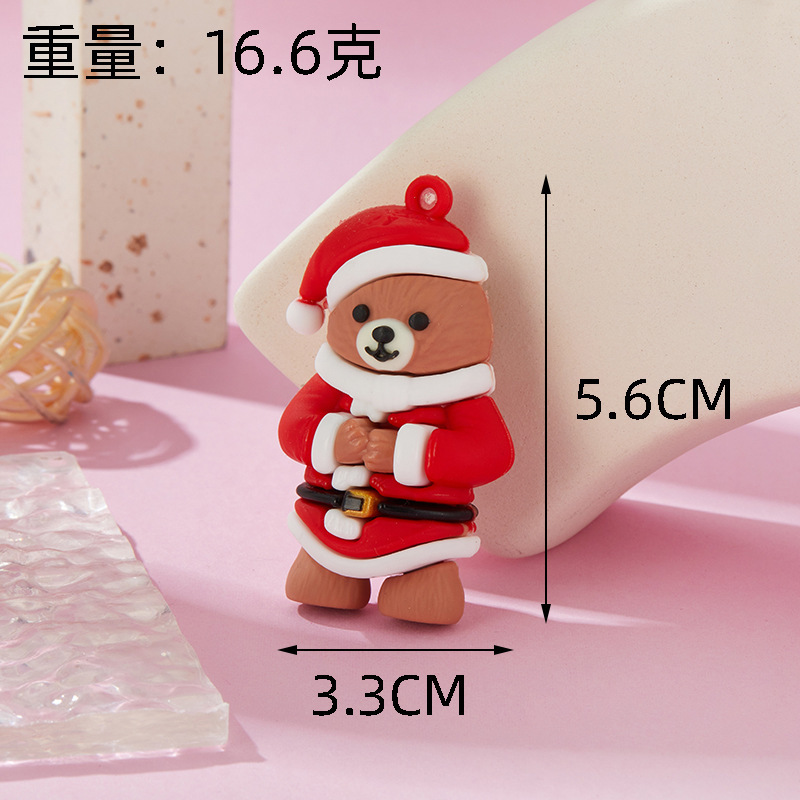 新しいかわいいクリスマスのテディベアのキーホルダーのカバンのペンダント|undefined