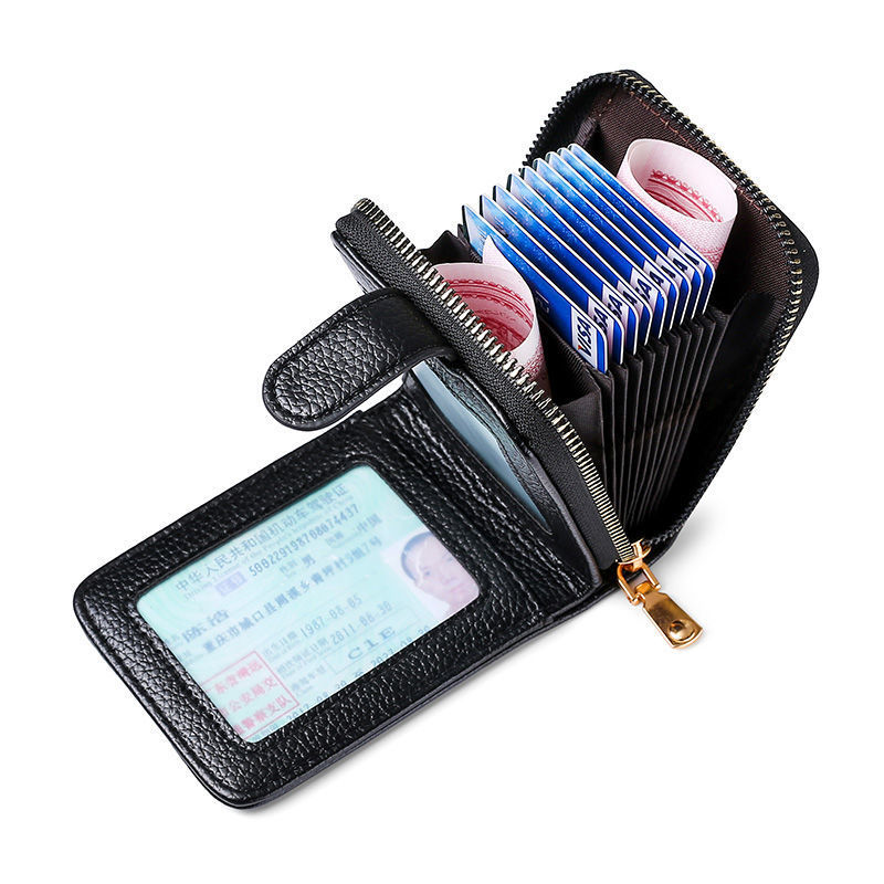 Comercio exterior nuevo órgano li li tarjeta bolsa de tarjetas de tarjetas de hombres bolsa de tarjetas de mujeres cartera con cremallera tarjeta de identificación de tarjetas