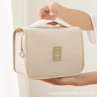Korean Style Travel Hangable Cosmetic Bag Large Capacity Simple Hook Wash Bag Multifunctional Portable Storage Bag