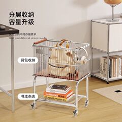 モバイルランドリーバスケット、汚れた衣類バスケット、カート、汚れた衣類バスケット、浴室二層衣類収納バスケット、浴室収納ラック卸売