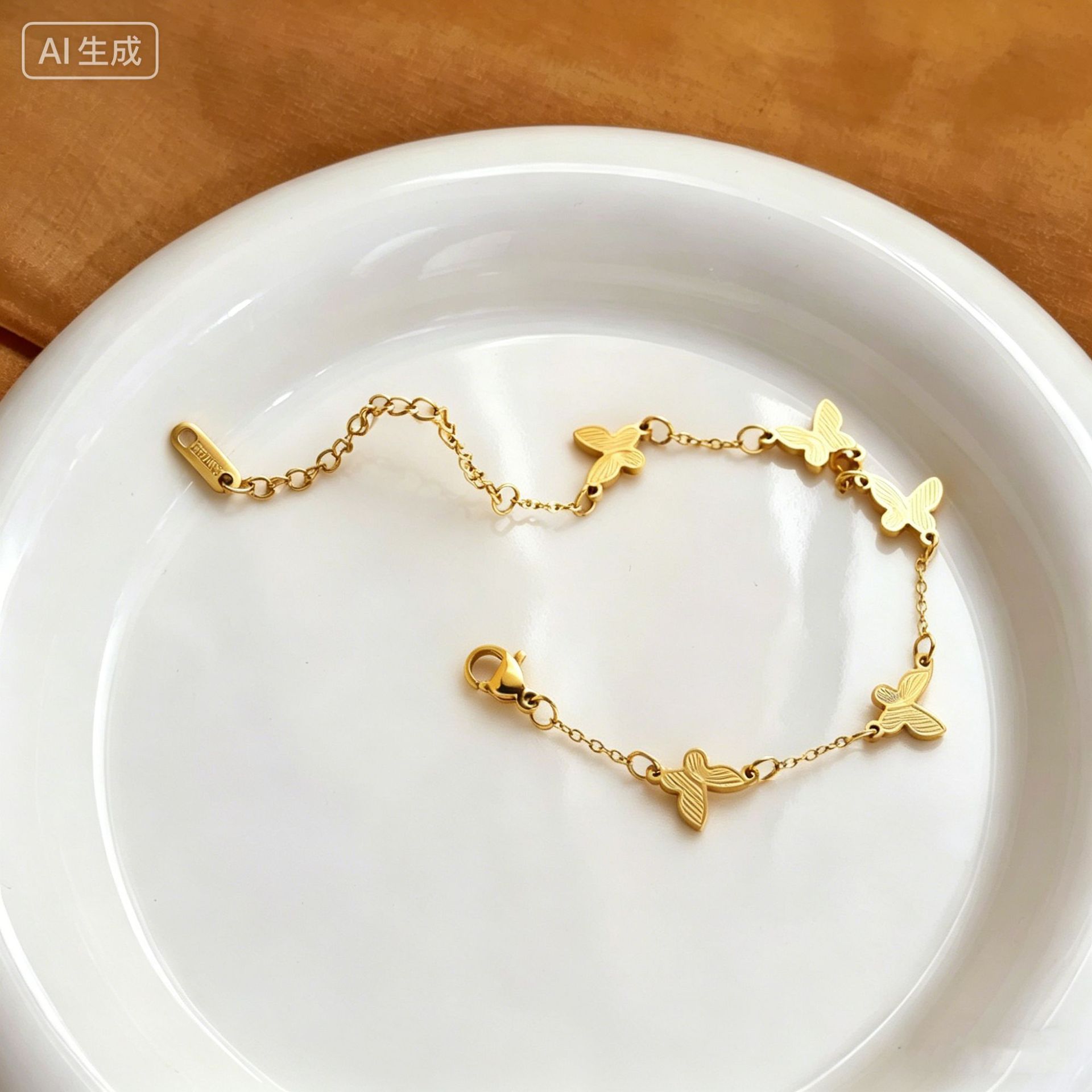 Modas retro mariposa joyería de mano Europa y América nuevo no desvanecerse nicho simple diseño de alta sensación pulsera de acero de titanio para mujeres