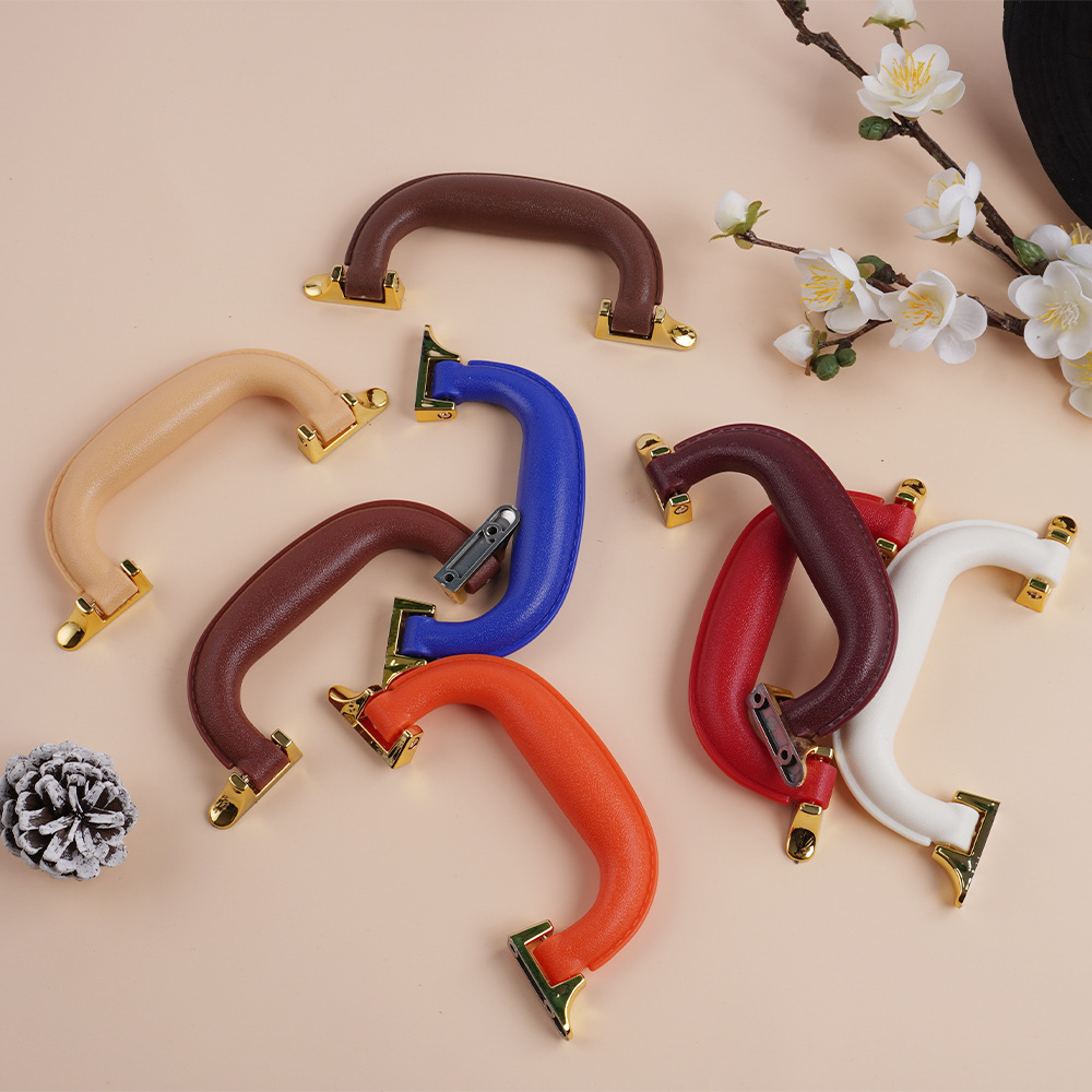 Accesorios de caja de cuero Caja de herramientas Caja de vinos Accesorios de caja de regalo Mango de plástico con asiento de manija de inclinación Accesorios de maleta