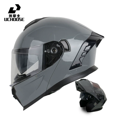 Motosiklet kaskı (dəbilqə) Women, Bluetooth Full-Face Helmets, Cool - cement-gray-s