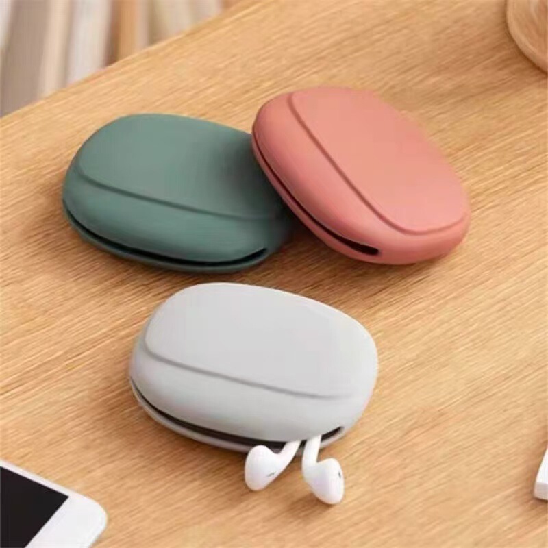 Cross-border Hot Selling Silicone Earphone Storage Bag Data Cable Storage Bag Charger Earplug Storage Mini Storage Bag