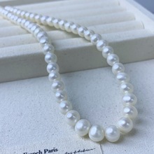 7-9mm珍珠项链诸暨天然无核淡水珍珠项链近圆强光极微瑕简约百搭