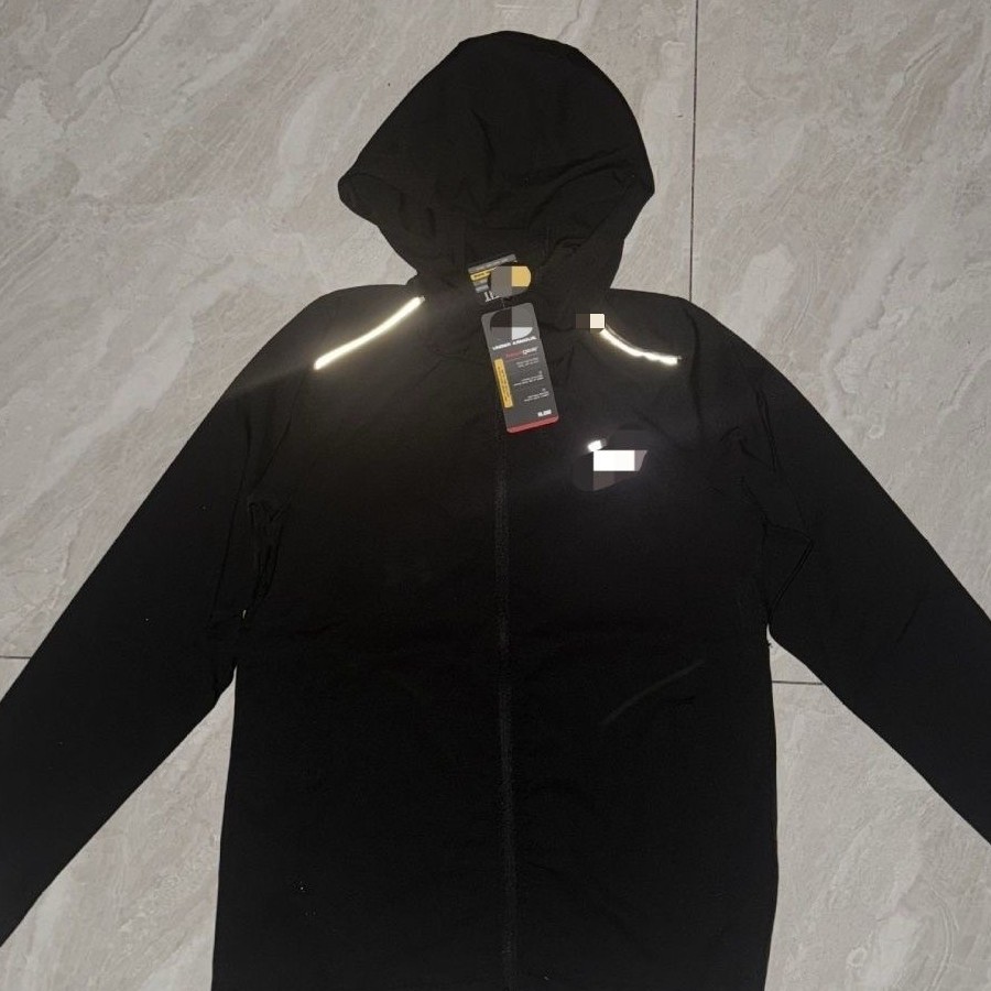 Cross-Border New Sports Ice Silk Jacket, Spring and Autumn Thin Jacket, Short-Sleeved, Quick-Drying, Windproof, Hooded, Men's