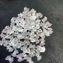 天然巴西白水晶干净无黑点立体双面雕刻公主风蝴蝶结配饰配件手串