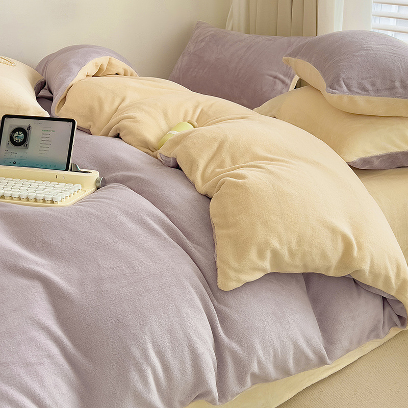 Glutinous purple + milkshake [high weight milk velvet double warm]]