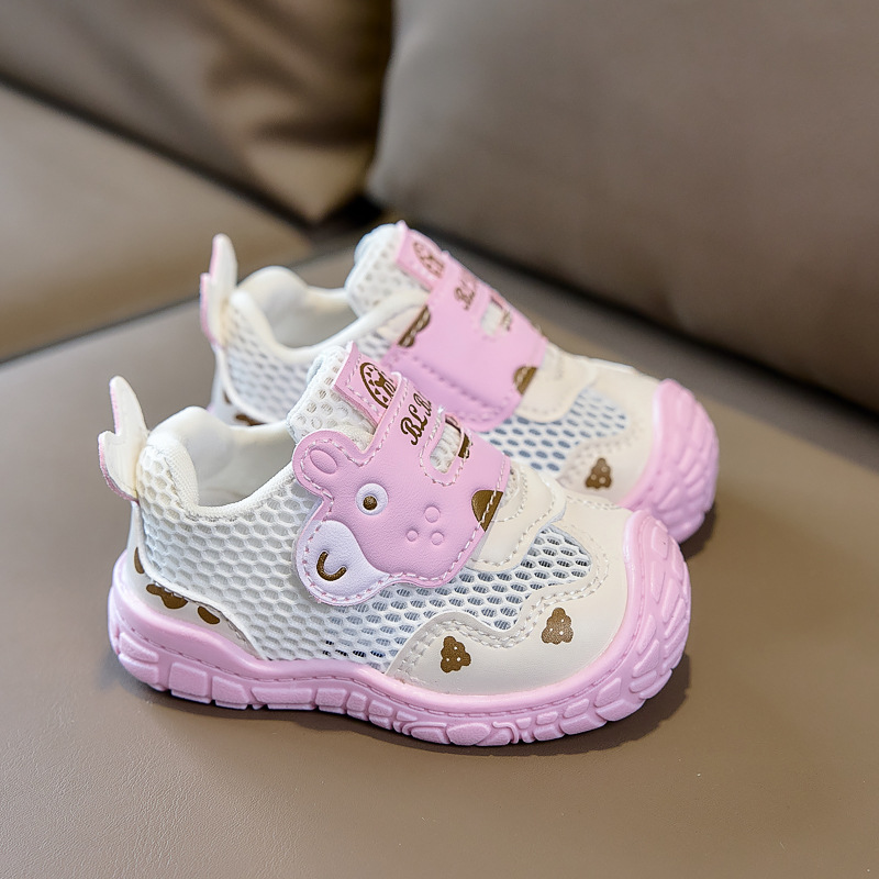 2026 verano bebés zapatos para bebés con suela suave antipatadas lindos niños y niñas ventilados huecos zapatos de malla única sandalias para niños