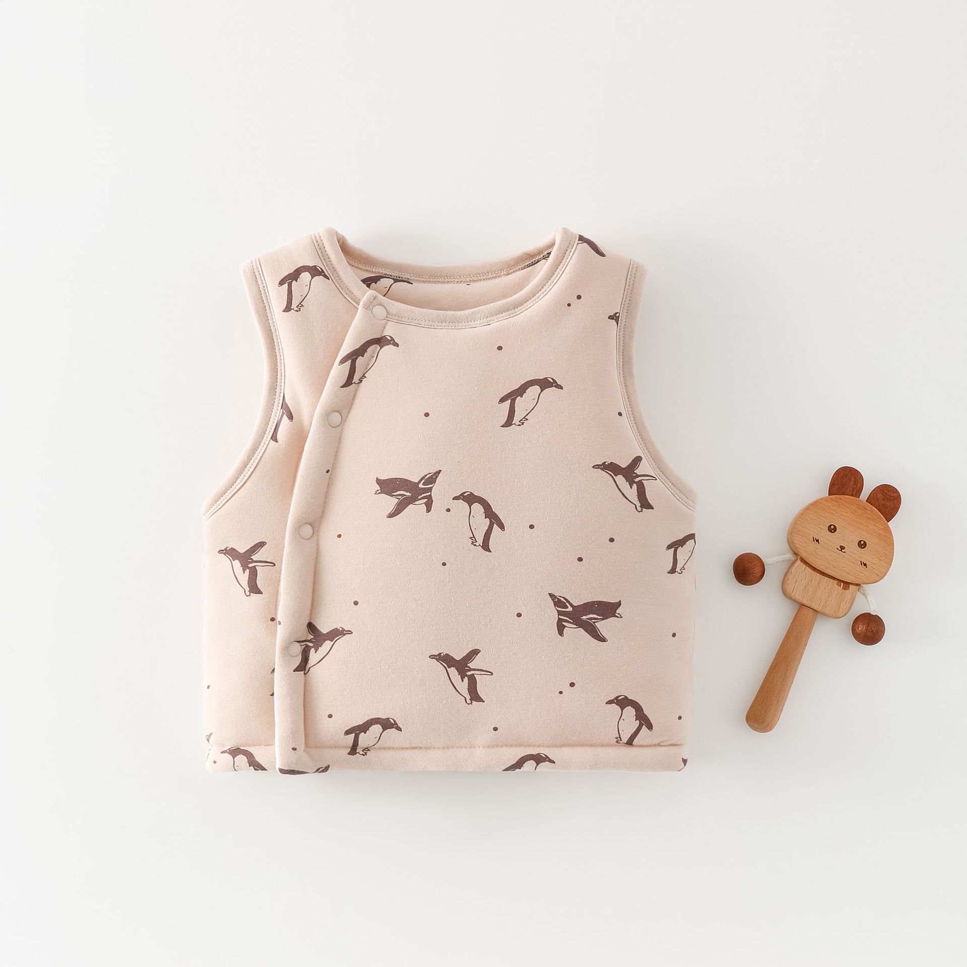 Baby chaleco de invierno para bebés de hembra y mujer, chaleco de hombro de algodón grueso para bebés de clase A, chaleco de invierno para niños calientes