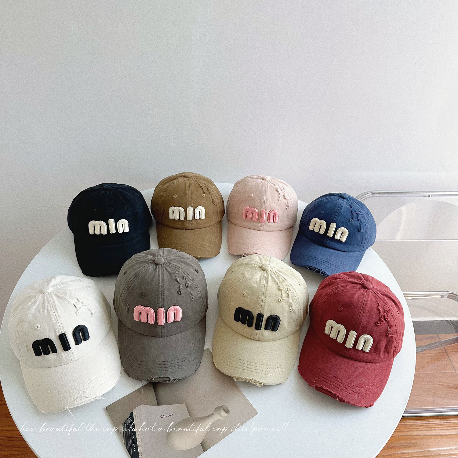 children‘s spring and autumn make old ripped baseball cap boys personality all-matching sun-proof sun protection hat girls fashion peaked cap hat