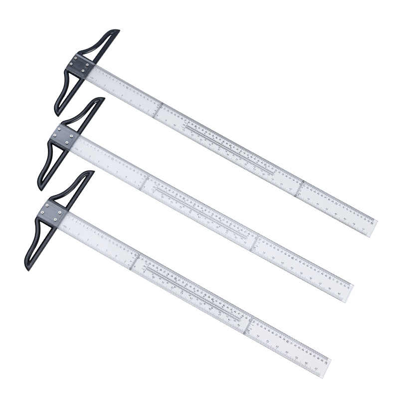 Kejia diseño de regla en forma de T regla de ingeniería mecánica regla en forma de T regla de plástico regla de acrílico orgánico