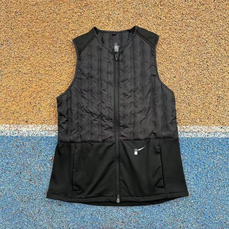 Cross-Border New Sports Autumn and Winter Sports Men's and Women's down Cotton Vests, Warm and Slim-Fitting, Lightweight Running Training Vests in Stock