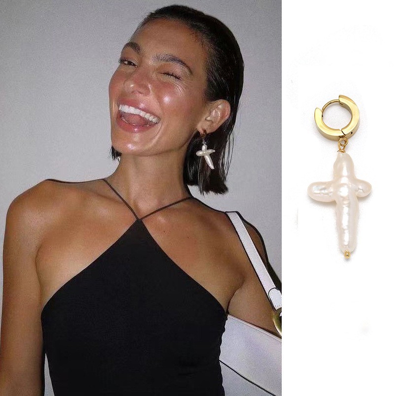 싱글 크로스 귀걸이 EC4*17