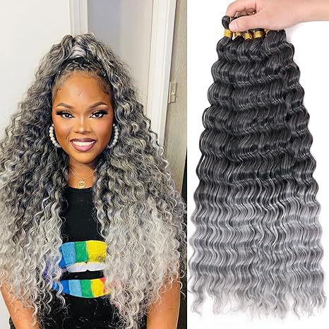 クロスボーダーディープウェーブ DEEP ヘアエクステンションかぎ針編みヘア化学繊維かぎ針編みヘアウィッグユニセックスヨーロッパとアメリカのスタイルのウィッグ|undefined