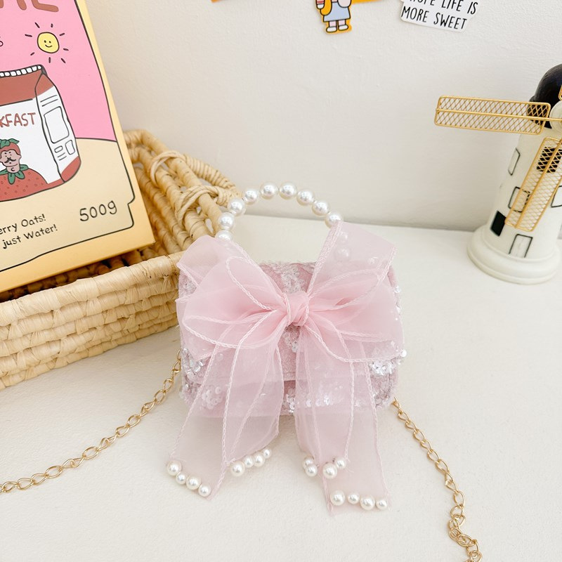 Nuevo bolso de hombro para niños de dibujos animados pequeño arco lindo viento princesa niña bolsa de hombro bolsa de mano