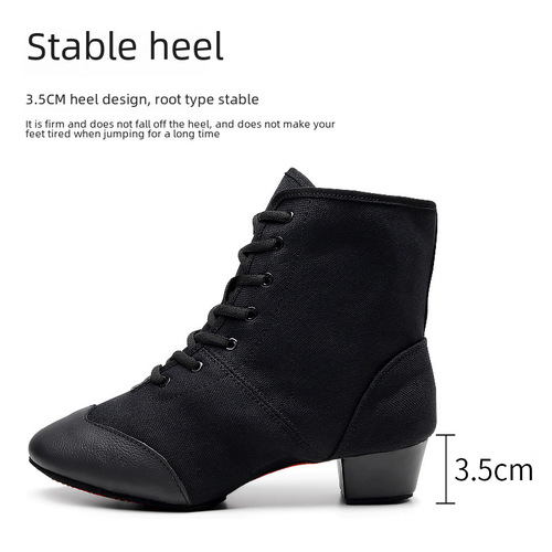 Dance Shoes for Women, Adult Jazz Shoes, Mid-Heel Square Dance Shoes, Soft Sole Dance Boots, Wholesale, Drop Shipping One Piece