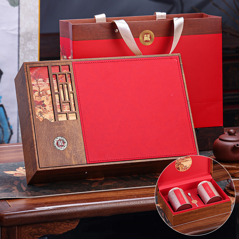 高档古树红茶铁罐空罐茶叶包装盒英红九号金骏眉凤凰单丛礼盒空盒